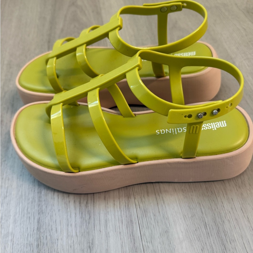 Melissa Women's Lime Green Platform Sandals